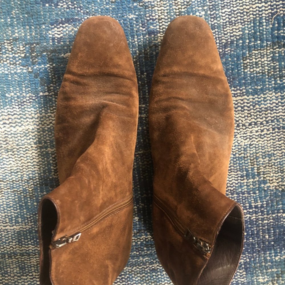 circa 2005 Prada brown suede boots size 10